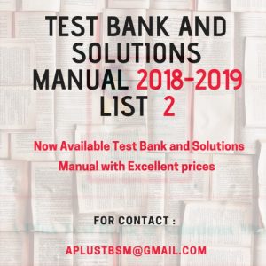Read more about the article Test bank and Solution manual 2018 – 2019 List 2