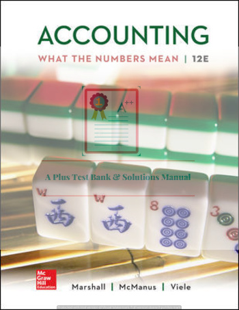You are currently viewing Accounting: What the Numbers Mean 12th Edition By David Marshall and Wayne Mc Manus and Daniel Viele © 2020 Test Bank