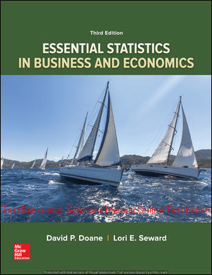 Read more about the article Essential Statistics in Business and Economics 3rd Edition By David Doane and Lori Seward © 2020 Test Banks and  Solutions Manual