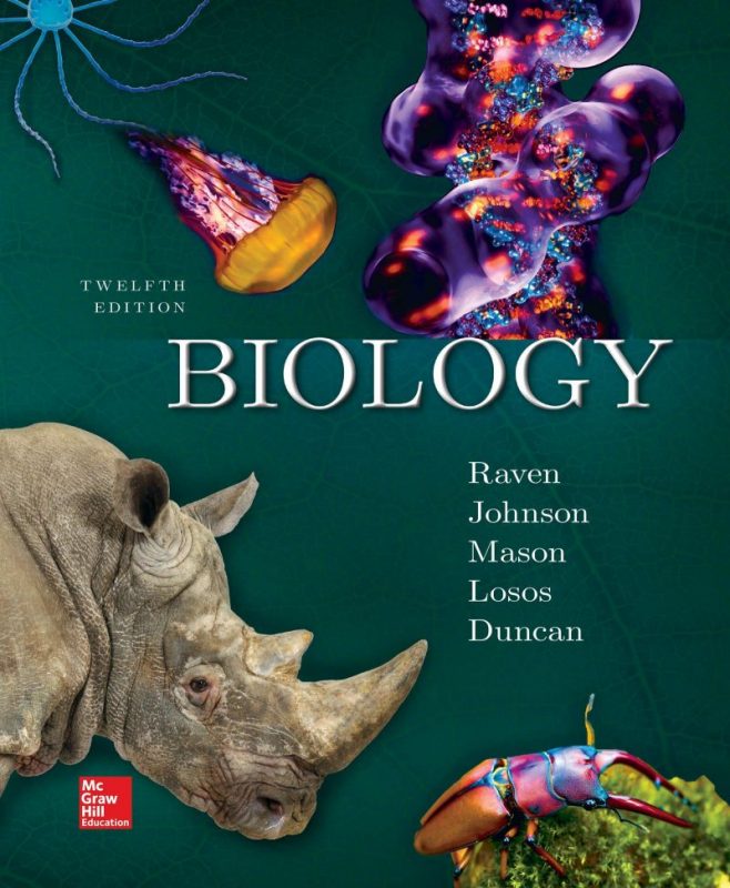 Read more about the article Biology 12th Edition By Peter Raven and George Johnson and Kenneth Mason and Jonathan Losos and Tod Duncan © 2020 Test Bank and  Solutions Manual