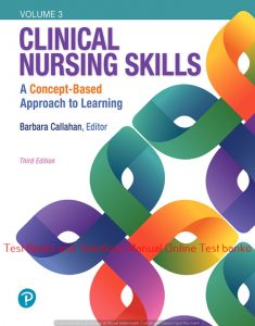 Read more about the article Clinical Nursing Skills: A Concept-Based Approach, Volume III, 3rd Edition Barbara Callahan ©2019 Test bank and  Solutions Manual