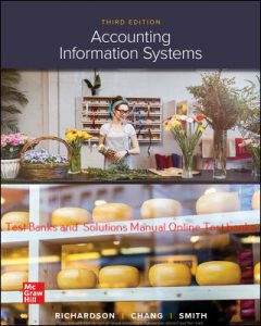 Read more about the article Accounting Information Systems 3rd Edition By Vernon Richardson and Chengyee Chang and Rod Smith ©2021 Test bank and  Solutions Manual