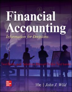 Read more about the article Financial Accounting: Information for Decisions 10th Edition By John Wild ©2021 Test bank and  Solutions Manual