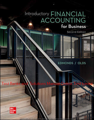 Read more about the article Introductory Financial Accounting for Business 2nd Edition By Thomas Edmonds and Christopher Edmonds ©2021 Test bank and  Solutions Manual