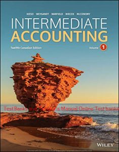 Read more about the article Intermediate Accounting, Volume 1+2, 12th Canadian Edition Donald E. Kieso,Test bank and Solution manual