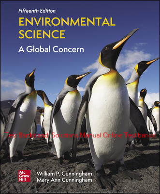 Read more about the article Environmental Science: A Global Concern 15th Edition By William Cunningham and Mary Cunningham ©2021 Test bank and  Solutions Manual