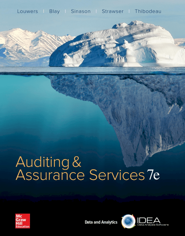 Read more about the article Auditing & Assurance Services, 7th Edition by Timothy J Louwers, Robert J. Ramsay, Test Bank and solution manual