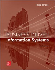 Read more about the article Business Driven Information Systems 6th Edition , By Paige Baltzan and Amy Phillips , Test bank and Solution manual