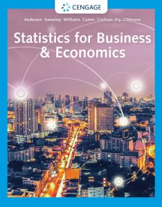 Read more about the article Statistics for Business & Economics, 14th Edition David R. Anderson, Dennis J. Sweeney, Thomas A. Williams, Jeffrey D. Camm, James J. Cochran Test Bank and Solution manual