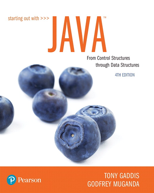 Read more about the article Starting Out with Java From Control Structures through Data Structures, 4th Edition Tony Gaddis Godfrey Muganda, Solution Manual and Test bank