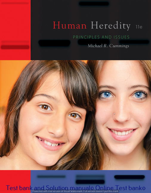 Read more about the article Human Heredity Principles and Issues, 11th Edition Michael Cummings Test Bank and Solution manual