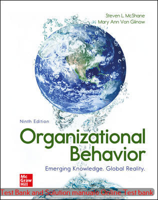 Read more about the article Organizational Behavior: Emerging Knowledge. Global Reality 9th Edition ,2021 Edition, By Steven McShane and Mary Von Glinow, Test bank and Solution manual